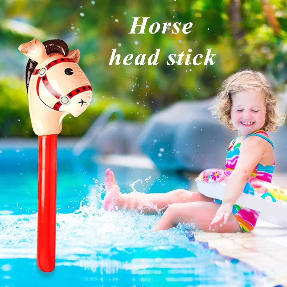 Classic Practical Multi-functional PVC Inflatable Horse Head Stick Ride-on Anim