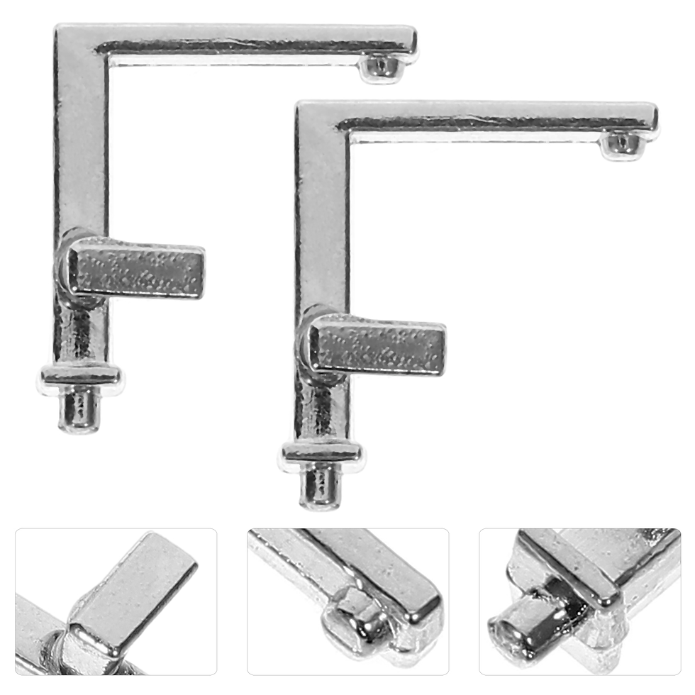 Miniaturbild: 2pcs Dollhouse Accessories Mini House Decorations Mini Faucet Mini Sink Tap Acc