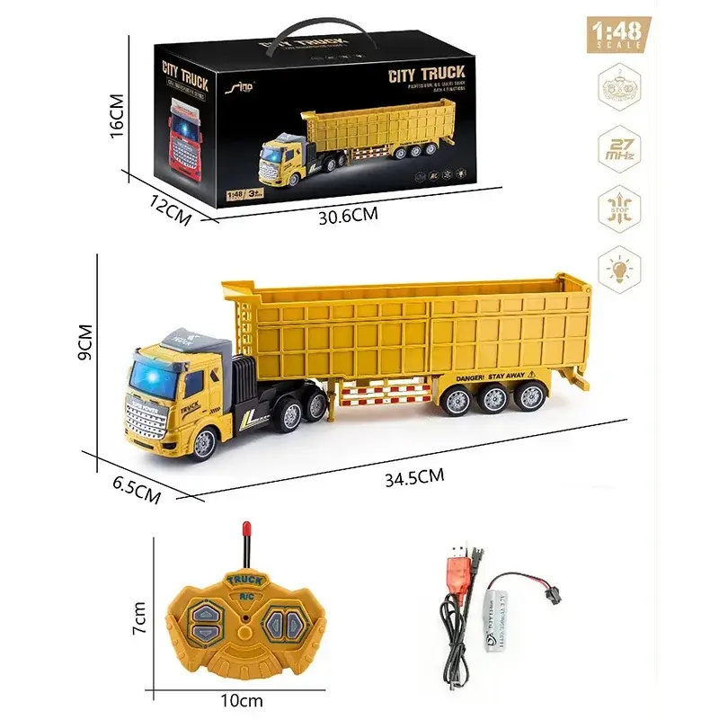 Thumbnail: 3 in 1 rc Auto Spielzeug LKW antike Rad Schaufel Lader 6ch 4wd Metall Fernbedie