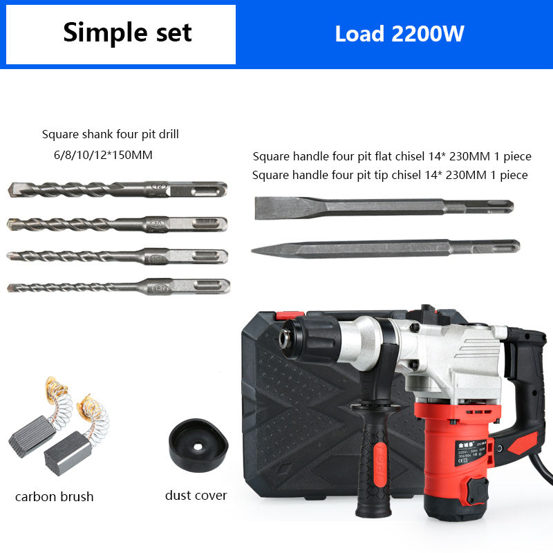 Miniaturbild: 220V Elektrische Hammer Industrie Bohrmaschine 2200W Cordless Elektrische Spitz