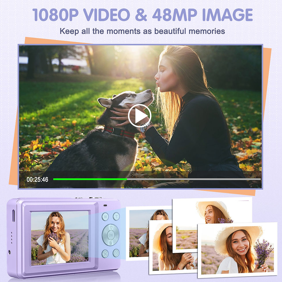 Thumbnail: Digital kamera fhd 1080p Teens Kamera mit 32GB Karte, Batterie, Lanyard, 16x Zo