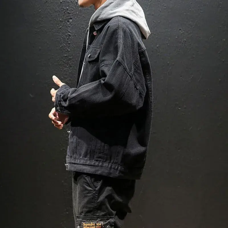 Thumbnail: New Autumn Denim Jacket For Men Loose-fit Korean Style Casual Trendy Student Ve