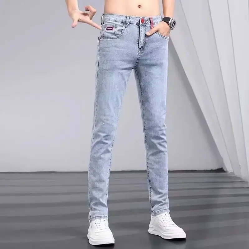 Thumbnail: Boyfriend Daily All-match Pencil Distressed Jeans Men Casual Slim Fit Denim Pan