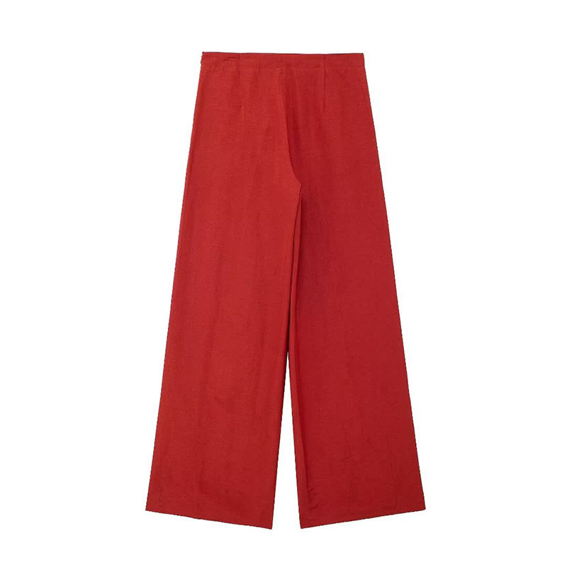 Thumbnail: Wills hela Damenmode 2-teiliges Set rote Einreiher hemden & Vintage-Seiten reiß