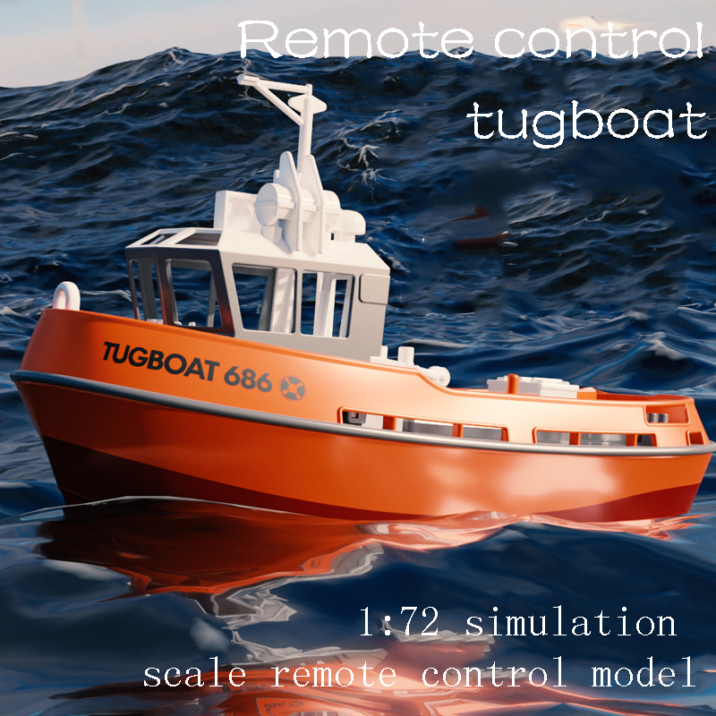 Miniaturbild: 1:72 Fernbedienung Boot Simulation Schlepper 686 Doppel motor kleines Schlepper