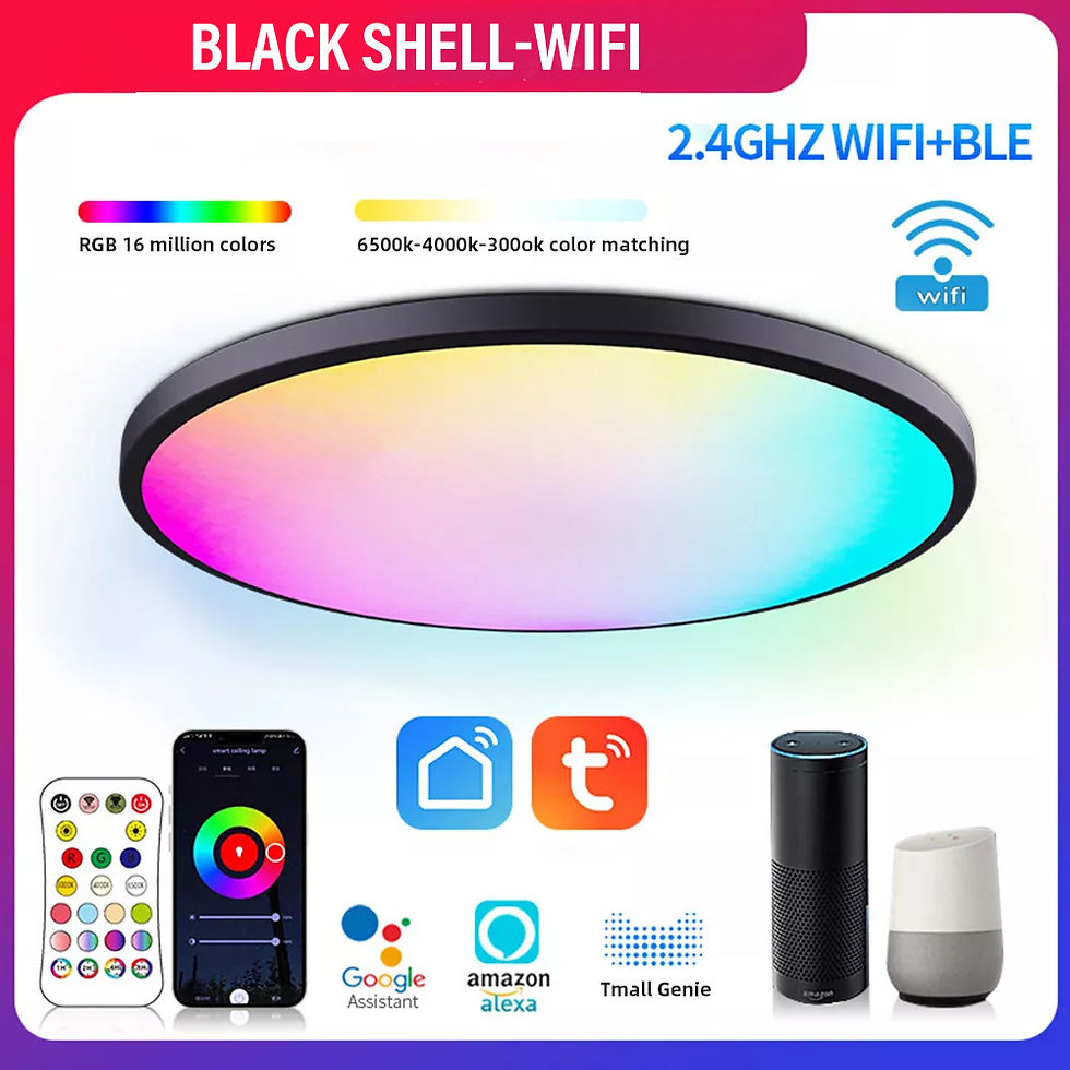 Thumbnail: Smart wifi led runde decken leuchte rgbcw tuya app dimmbar kompatibel mit alexa