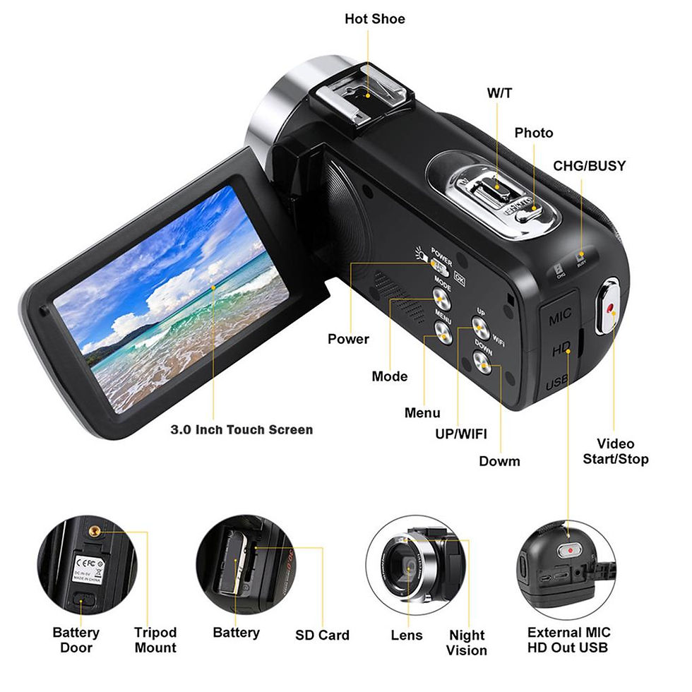 Thumbnail: 16mp dv recorder digitale videokamera zwei arten video camcorder 720p full hd g