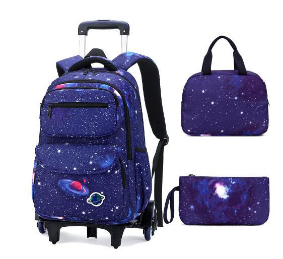 Thumbnail: Kinder Schule tasche auf rädern Schule Rollende rucksack Taschen für mädchen sc