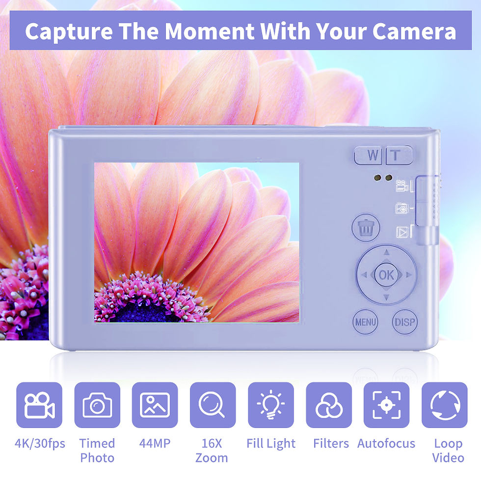 Thumbnail: 4k Digital kamera 44 Megapixel HD Travel Selfie Kamera 16x Zoom Kompakt kamera 