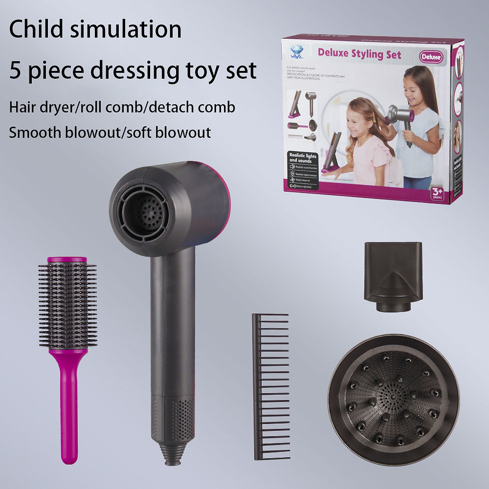 Thumbnail: Pretend Play Hairdressing Hair Kid Toys Beauty Salon Set Electric Hair Dryer Co