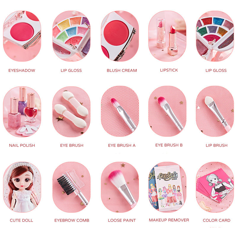 Thumbnail: Girl Makeup Toy Simulation Cosmetics Set Baby Pretend Play Nail Polish Lipstick