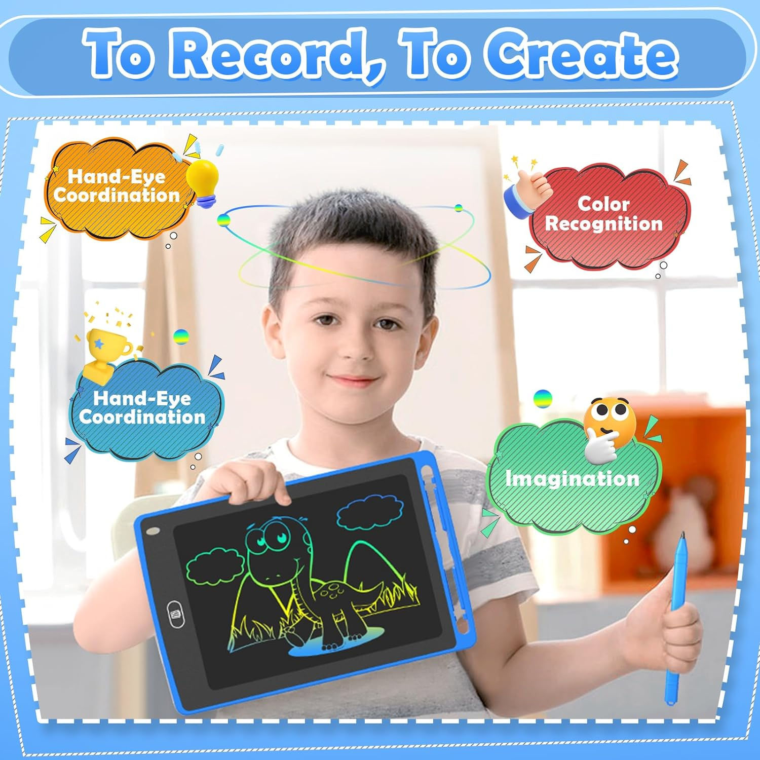 3 Pack LCD Writing Tablet for Kids, 8.5 Inch Colorful Doodle Board Drawing Tabl