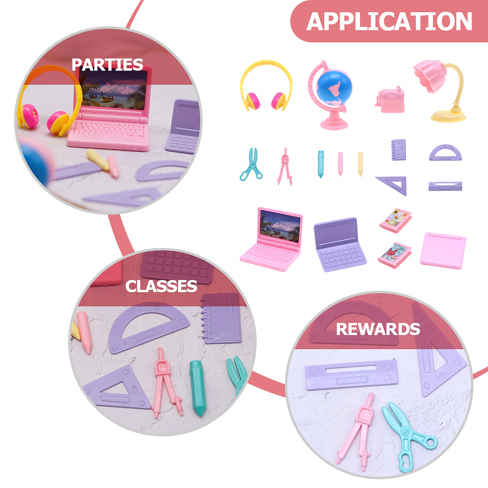 Miniaturbild: Computer House Mini Stationery Set Child Campus Children’s Toys Girl Plastic Mi