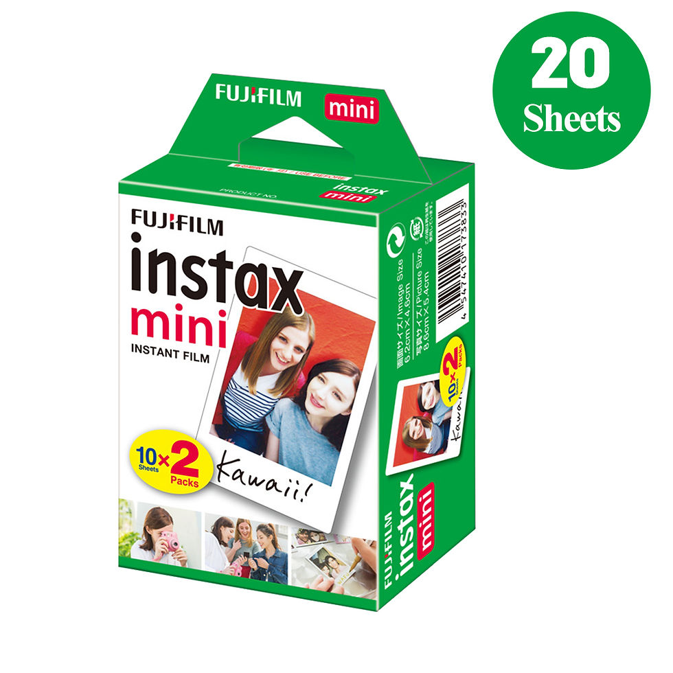 Thumbnail: Fujifilm Instax Mini 20 Sheets White Film Photo Paper Snapshot Album Instant Pr