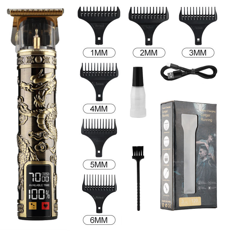 Thumbnail: T9 lcd elektrischer friseur öl rasier kopf elektrischer schieber schnitzen elek