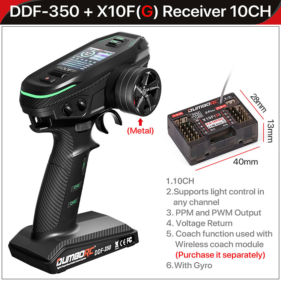 Thumbnail: Dumborc DDF-350 sender mit empfänger 2,4g 10ch digital radio fernbedienung für 