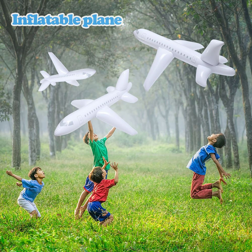 Thumbnail: 100cm Classic Toy inflatable Airplane Float Airplane Ball with Inflatable Tube 