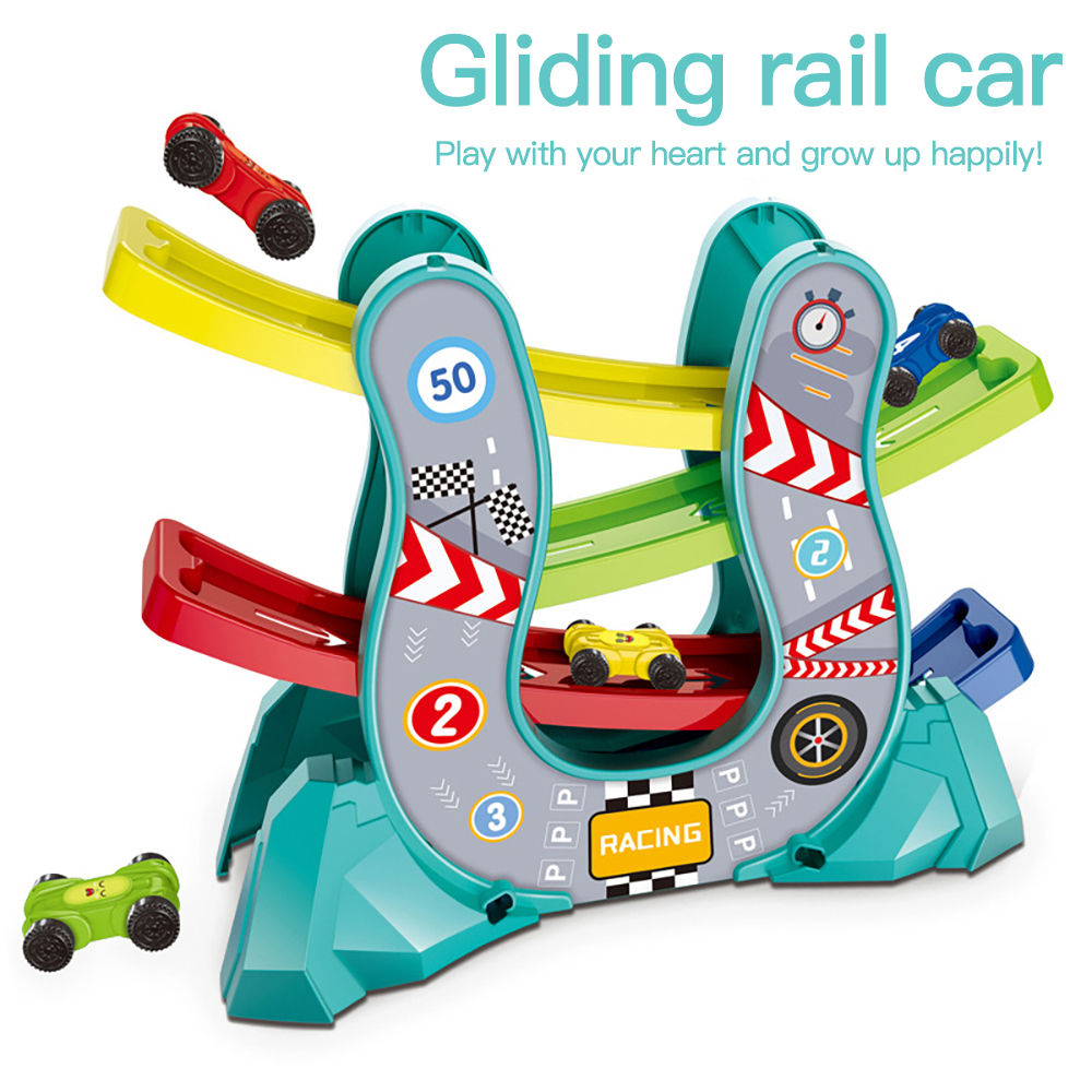 Gliding Cars Ramp Racer Cars Race Track Car 4 Levels Zig Zag Ramp Car Racing To
