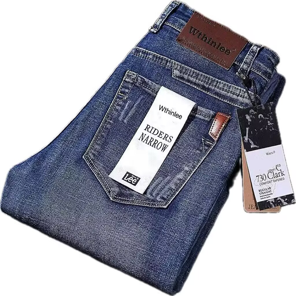Thumbnail: Classic Business Casual Jeans Men High Quality Retro Slim Stretch Mens Jeans Co