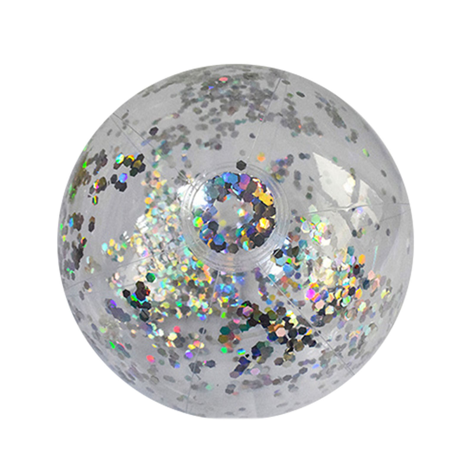24"/16" Large Inflatable Glitter Pool Beach Ball with Pump for Summer Beach Poo