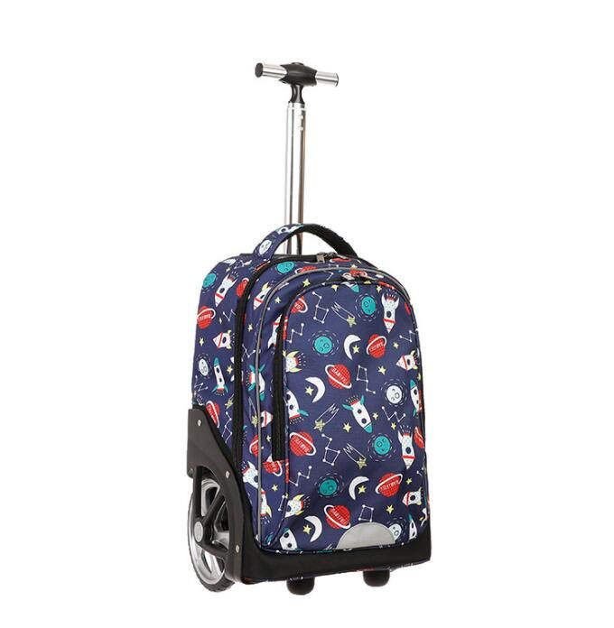 Thumbnail: Reise Trolley-rucksack taschen für jugendliche Schule Rädern rucksack Kinder ru