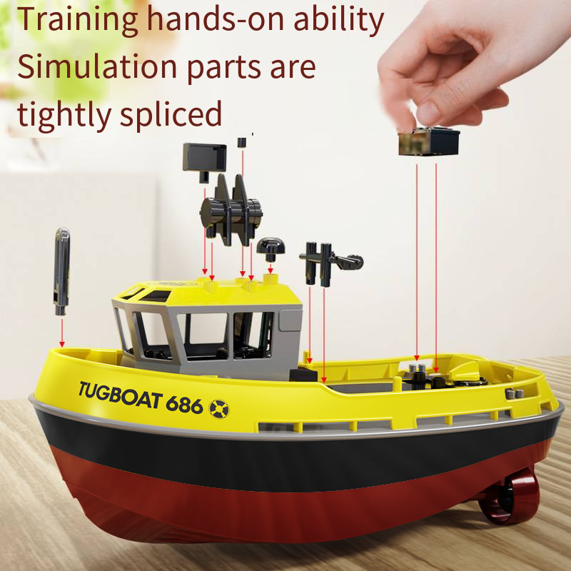 Miniaturbild: 1:72 Fernbedienung Boot Simulation Schlepper 686 Doppel motor kleines Schlepper