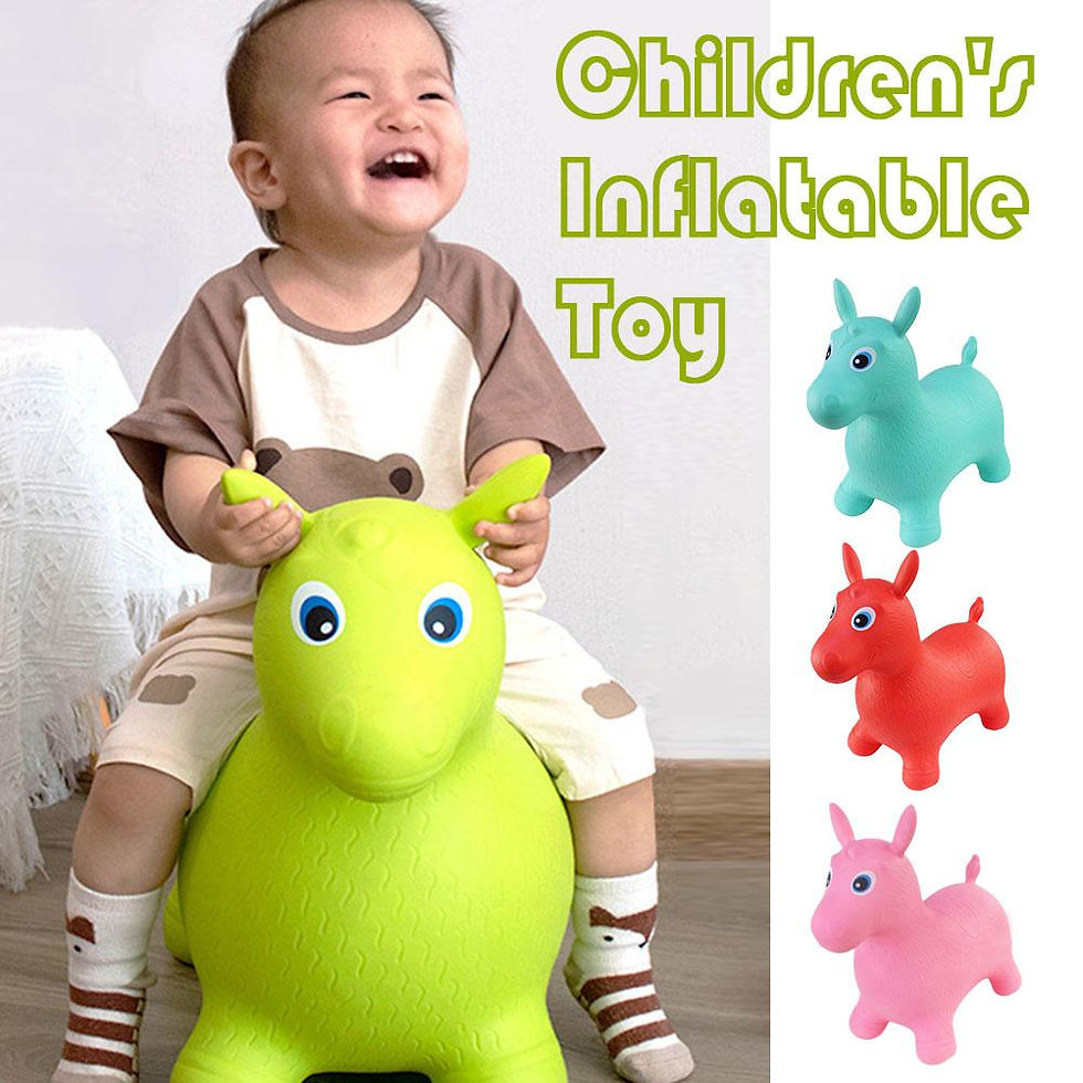 Miniaturbild: 1Pc Kids Animal Inflatable Bouncy Horse Reusable Soft Vaulting Jumping Horse Le
