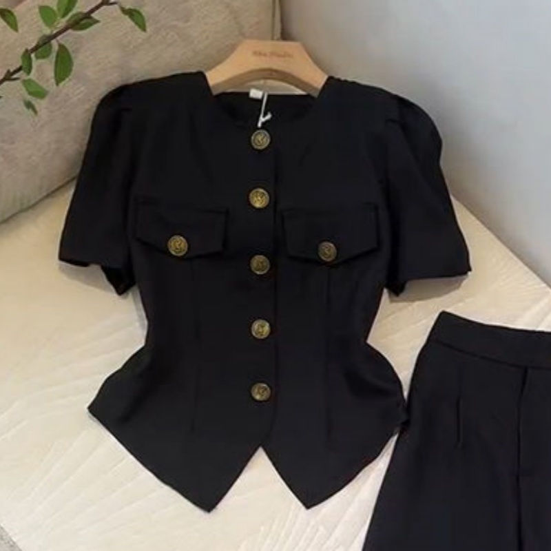 Thumbnail: Modische Social ite Damen stilvolle unregelmäßige Bubble Sleeve Top Cardigan we