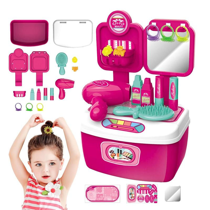 Thumbnail: Girls Pretend Play set Hair Dressing Simulation Toy Kid Friendly & Safe Hair Sa