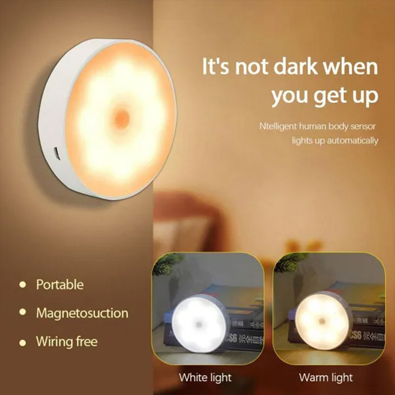 Miniaturbild: Pir Bewegungs sensor LED Nachtlicht USB wiederauf ladbare Nacht lampe für Küche