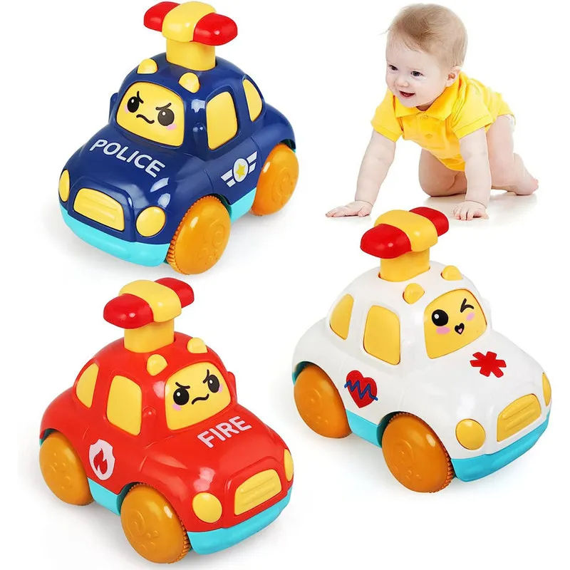 Thumbnail: Baby Cartoon Auto Spielzeug Kleinkind drücken und gehen Auto Spielzeug Kinder f