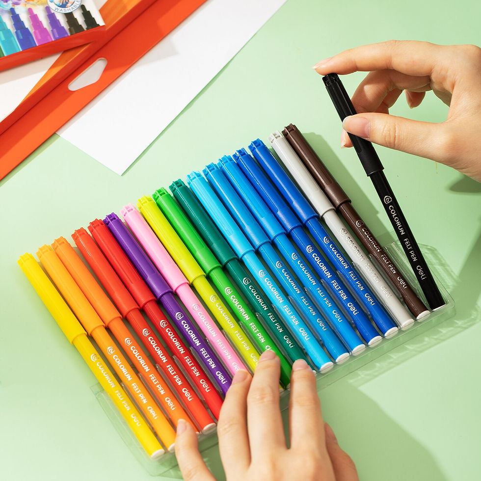 Thumbnail: Deli 24 farben aquarell stift gut filz stift zeichnung kinder diy markers tift 