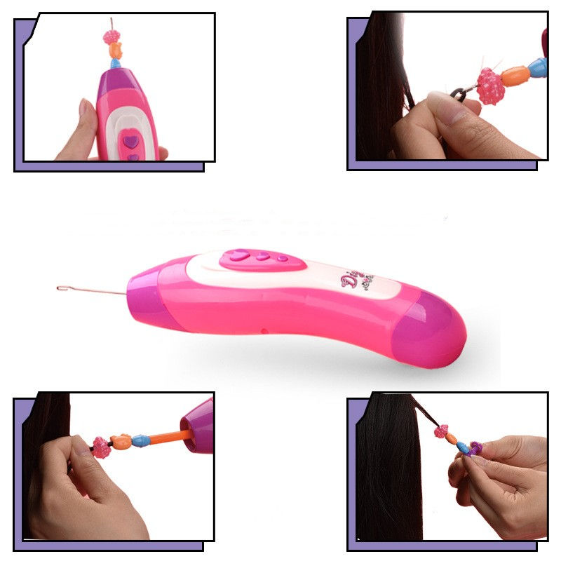 Thumbnail: New Toy DIY Beaded Hair Braiding Device Girl Play House Creative Beaded Hair Br