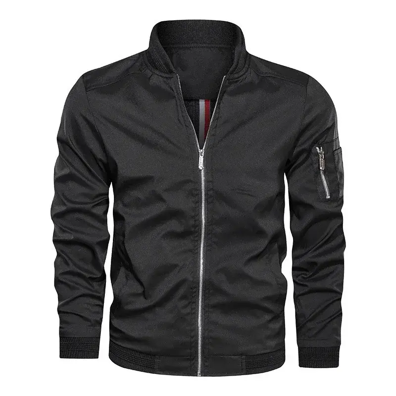 Thumbnail: Herren-Cargo-Jacke mit Reiß verschluss, lässige Street-Arbeits jacke für Herren