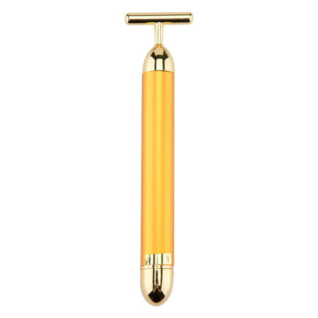 Thumbnail: 24 Karat Gold Facelift ing Bar Roller Vibration Abnehmen Massage gerät Gesichts