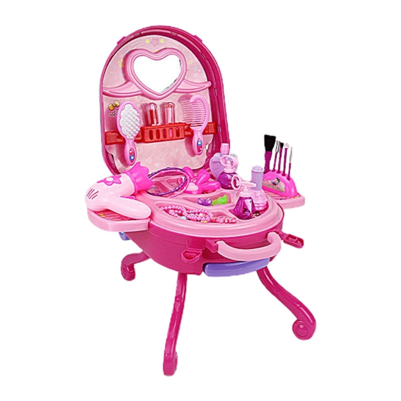Thumbnail: 36Pcs/Set Girls Toy Princess Cosmetic Mirror Suitcase Makeup Early Learning Edu