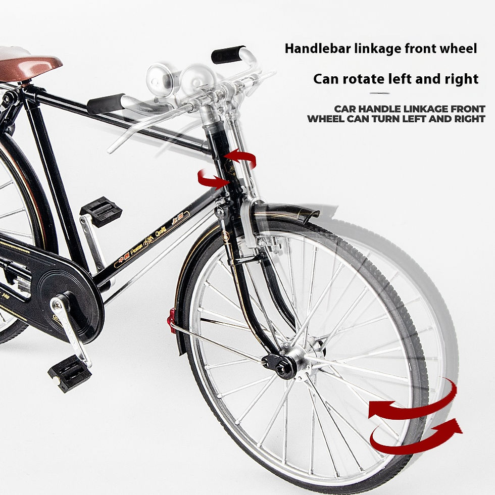 Thumbnail: Antike Legierung Replik von Erba Dagang Fahrrad Spielzeug Modell drehbare Räder