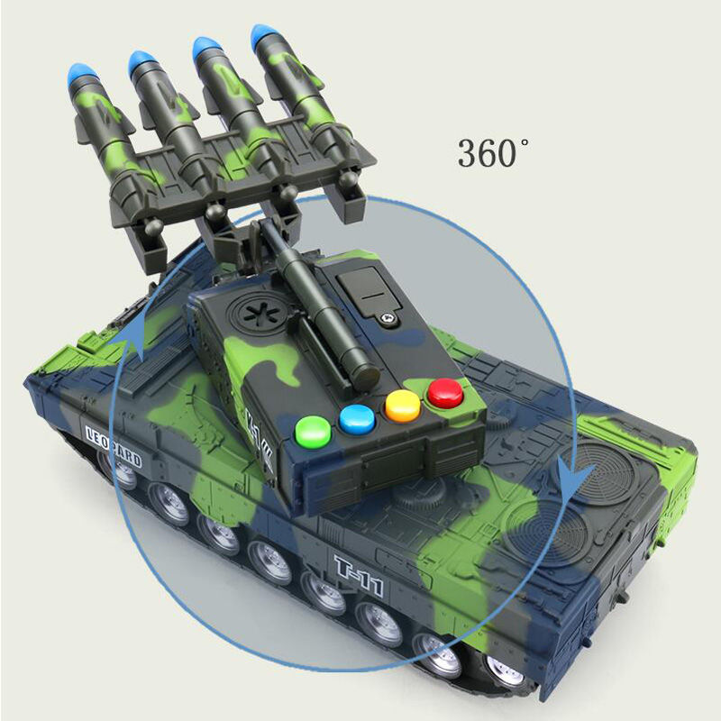 Thumbnail: 360 ° rotierenden kinder Spielzeug Tank Simulation Modell Tiger Militär Gepanze
