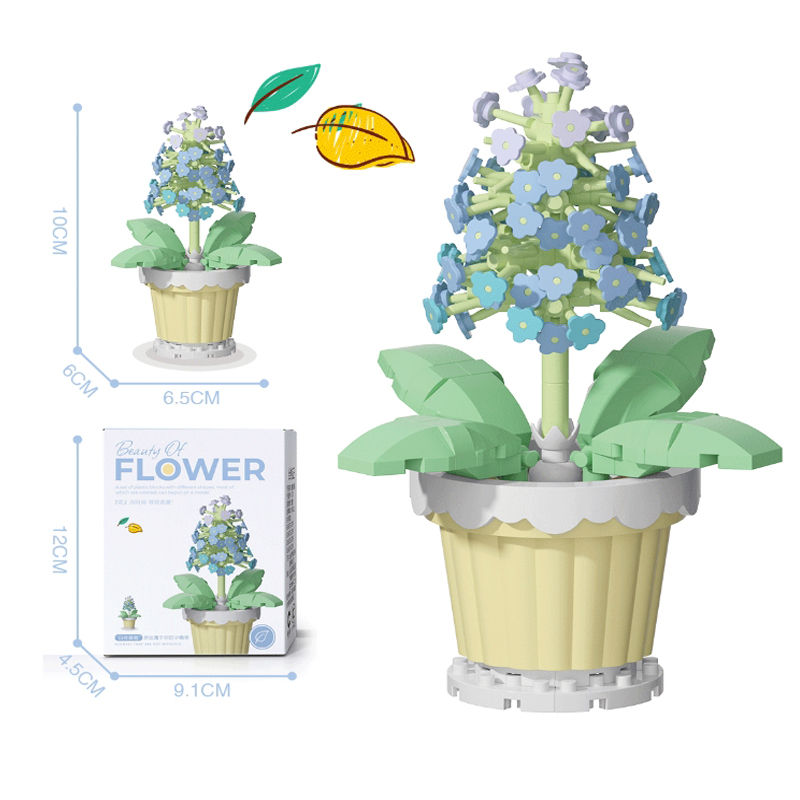 Thumbnail: Micro diamond particles flower building blocks bonsai garden romantic office de