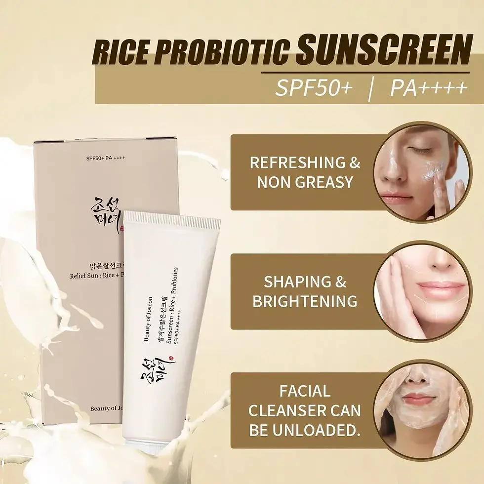 Thumbnail: Koreanische Reis Probiotika Sonnenschutz Linderung Sonne SPF 50 hohen Sonnensch