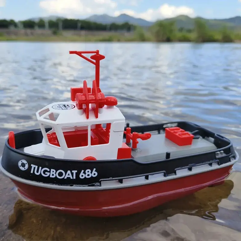 Thumbnail: 1/72 Fernbedienung Schlepper Spielzeug Fischerboot Simulation 2,4g rotes Feuer 