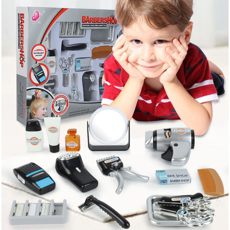 Thumbnail: Children barbershop hair clipper razor hairdressing Scissors Kit Hair Cutting k