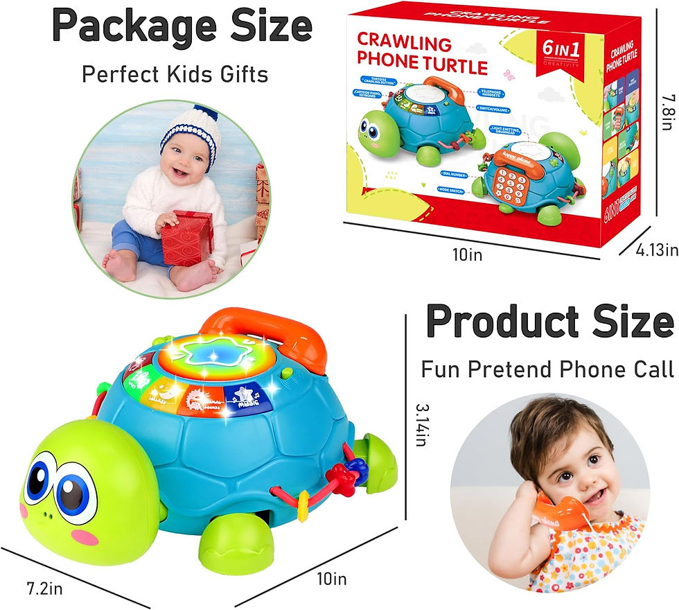 Thumbnail: Baby Toys 6-12 Months, Musical Turtle Crawling Baby Toys 12-18 Months, Tummy Ti