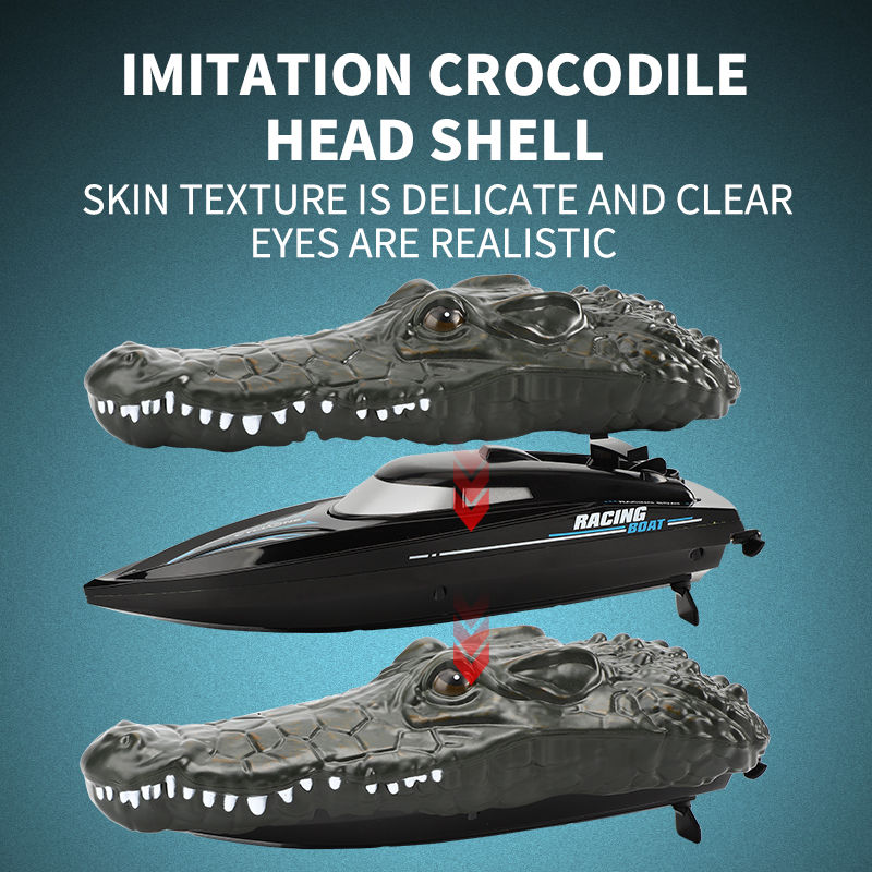 Thumbnail: RC Boot Kinder Spielzeug Fernbedienung Tier schwimmende Krokodil Boot funk gest