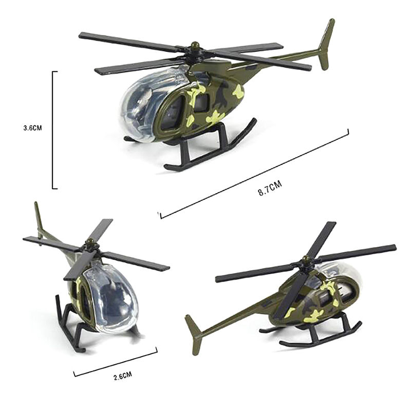 Thumbnail: Mini-Legierung Hubschrauber Modell Spielzeug Flugzeug militärische Sammlung Dek