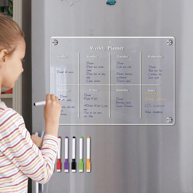 Miniaturbild: Transparenter Acryl-Magnet kalender für Kühlschrank Trocken lösch brett Kühlsch