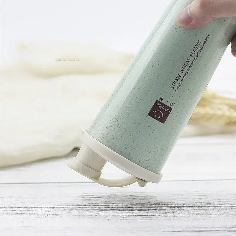 Miniaturbild: New 450ml Protein Powder Shaker Water Bottle Wheat Straw BPA Free