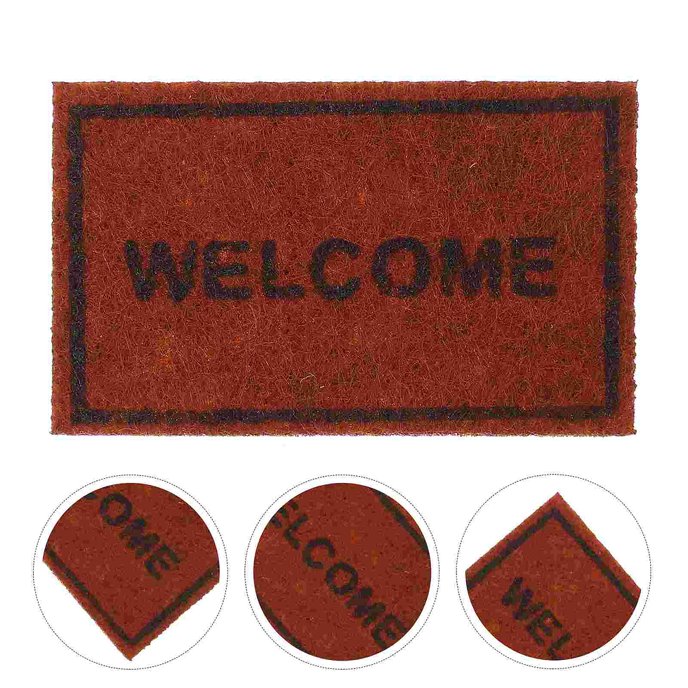 Miniaturbild: 3 Pcs House Rug Models Mini Carpets Floor Mat Dollhouse Door Pad Cloth Welcome
