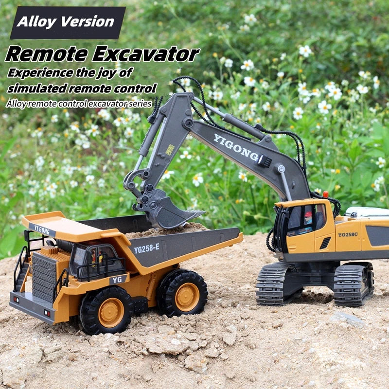Thumbnail: RC Bagger antike Fernbedienung LKW 2,4g RC Crawler Engineering Fahrzeug Bagger 