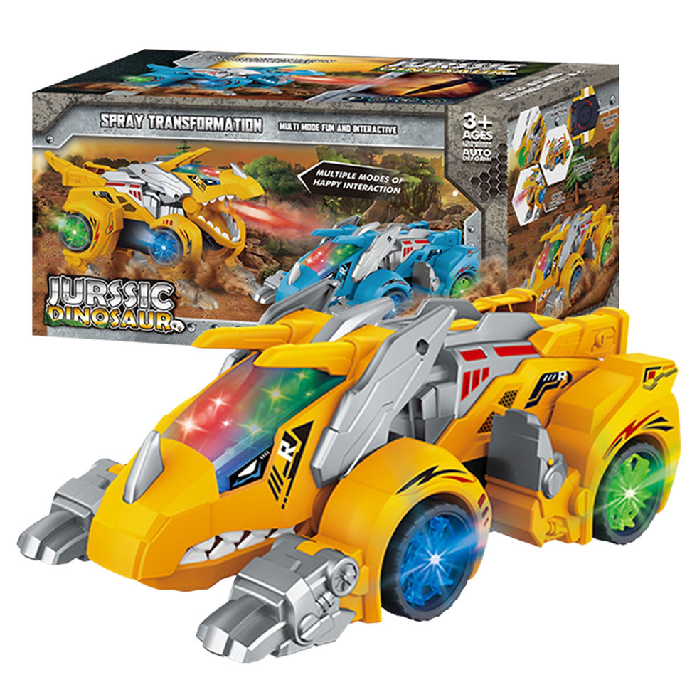 Thumbnail: Transformation Dinosaurier führte Auto 2 in 1 transformieren des Spielzeug Auto